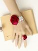 Gothic Lolita Armband Set mit Farbblock in Weiß Tea party im klassischen & traditionellen Style Baumwollmischung mit Ring&und Armreif