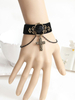 Gothic Lolita Armband Velour Ketten Metall Details Schwarz Lolita Zubehör