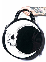 Gothic Lolita Bag Black Skull Leder Umhängetasche
