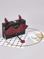 Gothic Lolita Bag Schwarz Leder Umhängetasche Lolita Zubehör