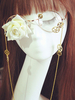 Gothic Lolita Brille Steampunk Vintage rote Rose Blume Gang Ketten Retro-Lolita Kostümzubehör