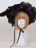 Gothic Lolita Cap Twilight Kapitel sieben Chiffon Lolita Motorhaube mit Federn