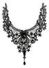 Gothic Lolita Halskette Schwarz Spitzen schneiden Sie Herz und Blume Lolita Choker Kragen