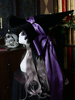 Gothic Lolita Hut Schleifen Spitze Zubehör Spitze Schleife Polyester Lila Lolita Hexenhut