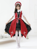 Gothic Lolita JSK Kleid Dark Night Contract Bows Cross Lace Red Lolita Jumper Röcke
