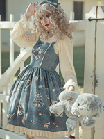 Gothic Lolita JSK Kleid Infanta Ärmellose Lolita Pullover Röcke