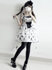 Gothic Lolita JSK Kleid Print Bow Lolita Jumper Rock