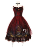 Gothic Lolita JSK Kleid Rot Forest Lolita Pullover Rock