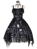 Gothic Lolita JSK Kleid Schwarz The Vampire Diaries Lolita Pullover Röcke