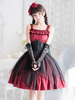 Gothic Lolita JSK Kleid Steampunk Ärmellose Rüschen Lolita Pullover Röcke
