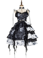 Gothic Lolita JSK Kleid The Vampire Diaries Lolita Pullover mit Halsreif