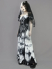 Gothic Lolita Kleid Schwarz Langarm Runde Tehe Täglich Lässige Lang Lolita Kleid