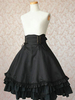 Gothic Lolita Kleid SK Schwarz Rüschen Baumwolle Hohe Taille Lolita Röcke