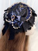 Gothic Lolita Kopfschmuck Black Lace Chains Bänder Headwear Lolita Haarschmuck
