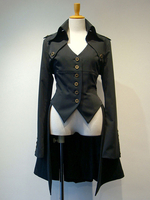 Gothic Lolita Mäntel Dunkelroter Schnürmantel aus Baumwollmischung Lolita Outwears