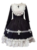 Gothic Lolita OP Kleid Criss Cross Rüschen Lolita One Piece Kleider