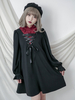 Gothic Lolita OP Kleid Langarm Criss Cross Lolita One Piece Kleid