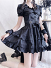 Gothic Lolita OP Kleid Langarm Lolita One Piece Kleid