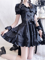 Gothic Lolita OP Kleid Langarm Lolita One Piece Kleid