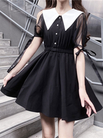 Gothic Lolita OP Kleid Langarm Lolita One Piece Kleid