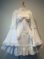Gothic Lolita OP-Kleid-Weiß Rüschen Lolita One Piece Kleider
