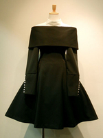 Gothic Lolita OP Kleid Zweifarbig Plissee Knopf Lolita Einteiliges Kleid