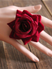 Gothic Lolita Ringe Burgund Seide Rose Lolita Ringe