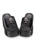 Gothic Lolita Sandale Metallic Skull Niet Plateau Schwarz Lolita High Heel Slipper
