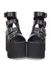 Gothic Lolita Sandalen Schnalle Plattform Chunky Heel Schwarz Lolita High Heels