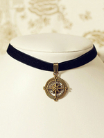 Gothic Lolita Schmuck Metall Detail Vintage Steer schwarz Lolita Choker