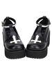 Gothic Lolita Schuhe Cross-Plattform Pumps Ankle Strap Gothic Lolita Schuhe mit Chunky Heel Pumps