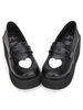 Gothic Lolita Schuhe weiß Herz hohe Plattform Heels Lolita Loafer Schuhe