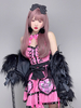 Gothic Lolita SK Kleid Rosa Polyester Rock Ösen Stufenbögen Lolita Minirock