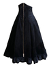 Gothic Lolita SK Rüschen Velours Reißverschluss Schwarze Lolita Röcke