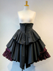 Gothic Lolita SK Schnürblau Farbblock Lolita Röcke