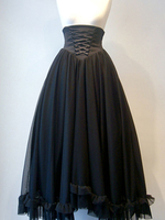 Gothic Lolita SK Schnürröcke von Lolita in Schwarz