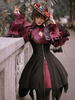 Gothic Lolita SK Schwarzer Lace Up Rüschen Polyester Lolita Minirock