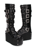 Gothic Lolita Stiefel Schnalle Nieten Plattform Schwarz Lolita Schuhe