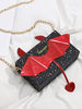 Gothic Lolita Tasche Evil Wing Pailletten Leder Lolita Zubehör