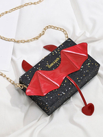 Gothic Lolita Tasche Evil Wing Pailletten Leder Lolita Zubehör