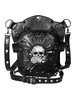 Gothic Lolita Tasche Schwarz PU Leder Metall Details Skelettmuster Gothic Lolita Rucksack
