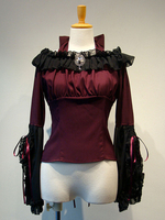 Gothic Lolita Vertuschungen Deep Blue Rüschen Chiffon Lolita Outwears