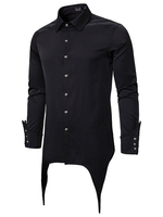Gothic Steampunk Shirt Vintage viktorianischen Männer Renaissance Mittelalter Shirt