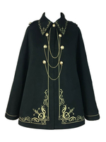 Gotische Lolita Cape Coat Lolita Oberbekleidung im Militärstil
