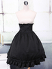 Gotische schwarze Lolita Rock aus Baumwolle mit Rüschen