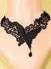 Gotische Spitze Lolita Halskette mit Schmetterling-Stickerei