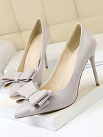 Graue High Heels spitz Zehenbogen Stiletto Absatz auf Pumps für Frauen