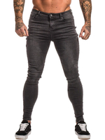 Graue Jeanshose mit schmalem Bein für Herren