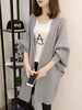 Graue Pullover Cardigans Frauen Batwing Langarm Strick Cardigans