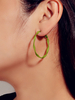 Green Hoop Ohrringe Statement Ohrringe Frauenschmuck